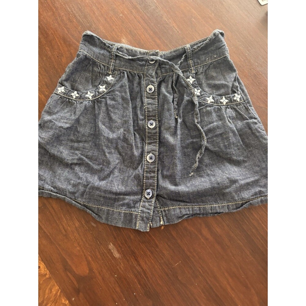 Gymboree Denim Skirt Embroidered size 7